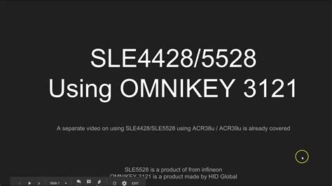 SLE5528 Concepts and programming using OMNIKEY 3121